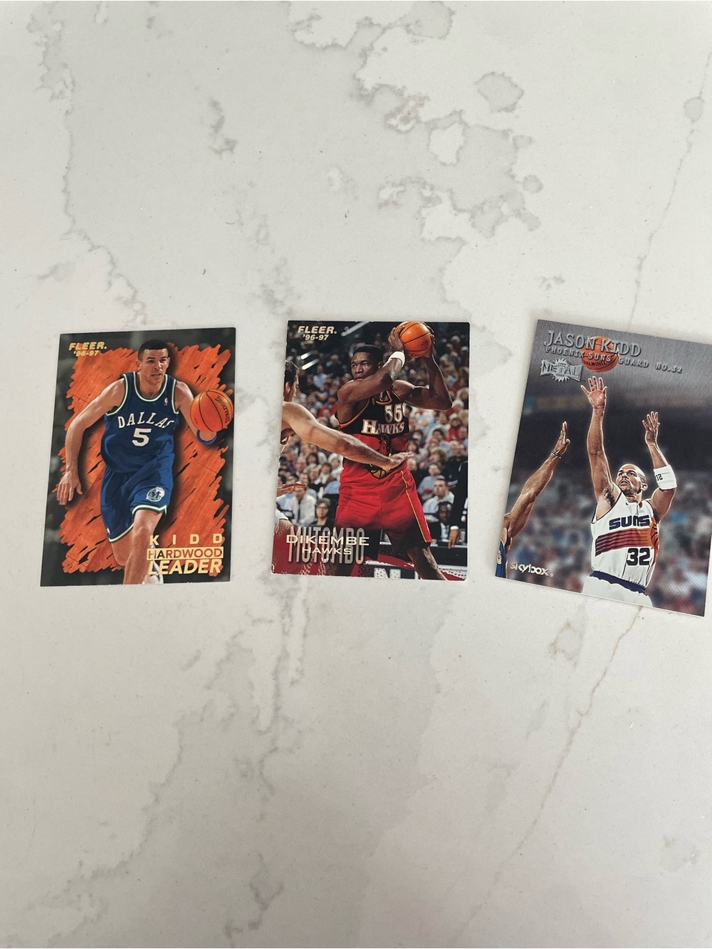 Vintage 1990s NBA Basketball Cards Lot- Jason Kidd, Dikembe Mutombo